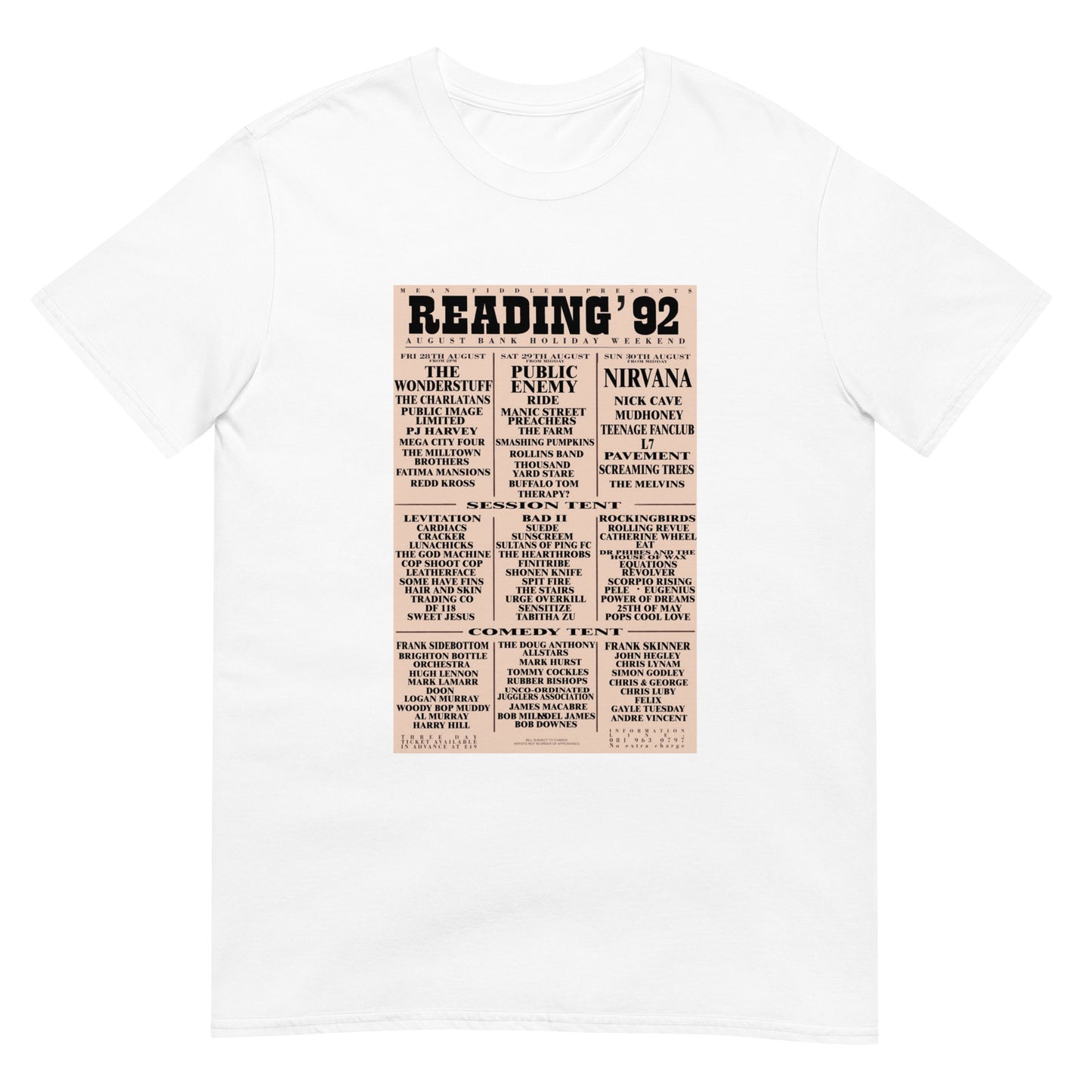 Reading Festival 1992 Short-Sleeve Unisex T-Shirt